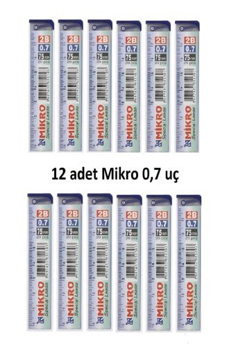 Mikro 0.7 mm Kalem Ucu 12 Adet