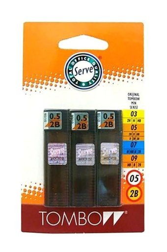 Tombow 2B 0.5 mm 12'li Siyah Kalem Ucu 1 Adet