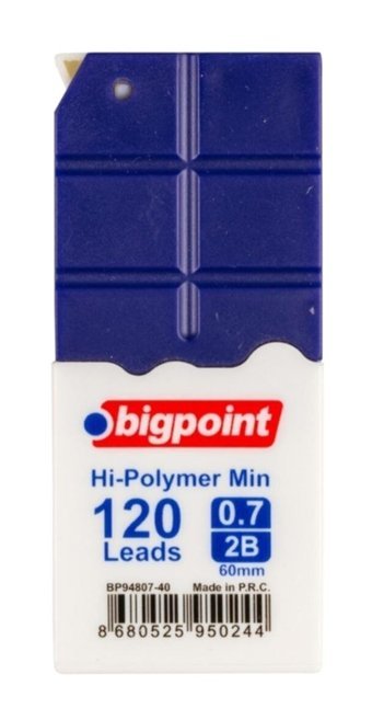 Bigpoint 2B 0.7 mm 120'li Mavi Kalem Ucu 12 Adet