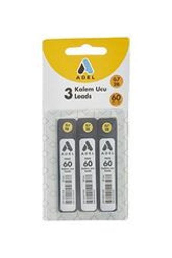 Adel Prime 2B 0.7 mm 60'lı Gri Kalem Ucu 3 Adet