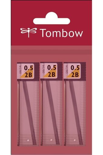 Tombow Mono 2B 0.5 mm 12'li Siyah Kalem Ucu 3 Adet