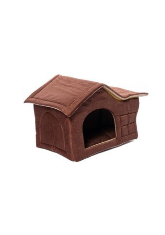 Bebebebek 59x39x45 cm Dikdörtgen Su Geçirmez Dış Mekan-İç Mekan Kedi Evi Kahverengi