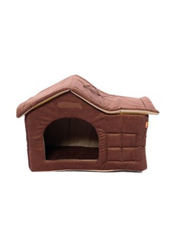 Bebebebek 59x39x45 cm Dikdörtgen Su Geçirmez Dış Mekan-İç Mekan Kedi Evi Kahverengi