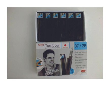 Tombow 2B 0.7 mm 24'lü Siyah Kalem Ucu 12 Adet