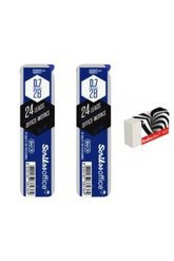 Scrikss Office 2B 0.7 mm 24'lü Siyah Kalem Ucu 2 Adet