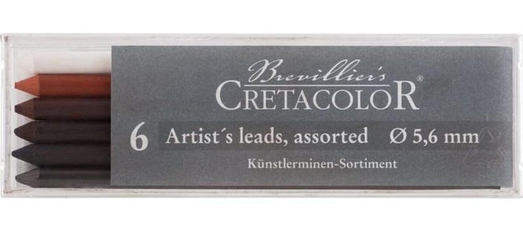Cretacolor Portmin 5.6 mm 6'lı Siyah Kalem Ucu 1 Adet