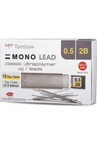 Tombow Mono 2B 0.5 mm 12'li Siyah Kalem Ucu 12 Adet