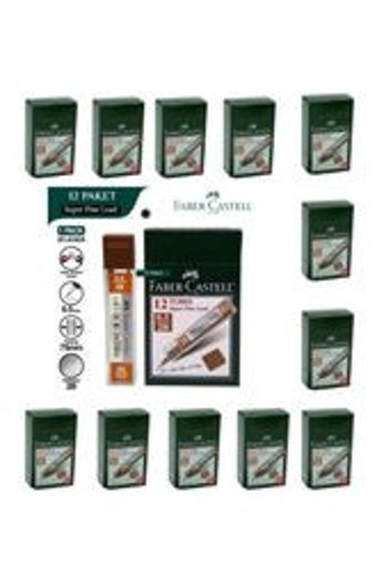 Faber-Castell Süper Fine Leads 2B 0.5 mm 144'lü Siyah Kalem Ucu 12 Adet