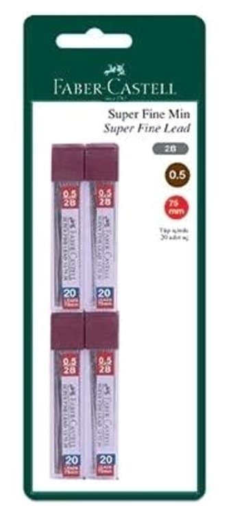 Faber-Castell Frip Min Genz 2B 0.5 mm 20'li Siyah Kalem Ucu 4 Adet