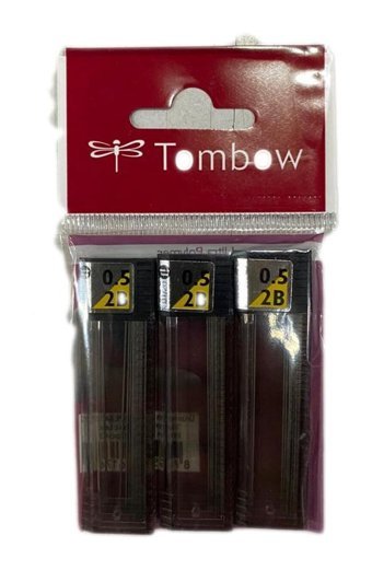 Tombow 2B 0.5 mm 12'li Siyah Kalem Ucu 3 Adet