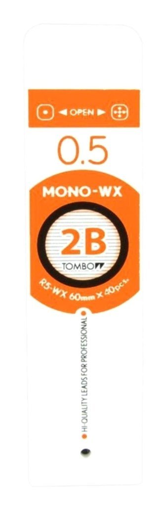Tombow Mono-WX 2B 0.5 mm 12'li Siyah Kalem Ucu 1 Adet