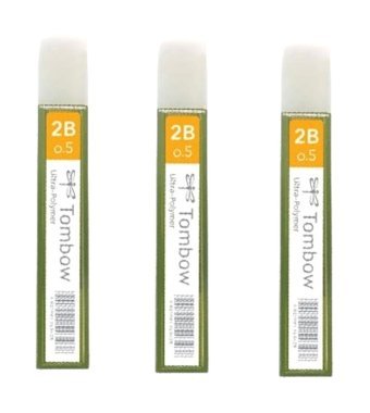 Tombow Min 2H 0.5 mm 12'li Siyah Kalem Ucu 3 Adet