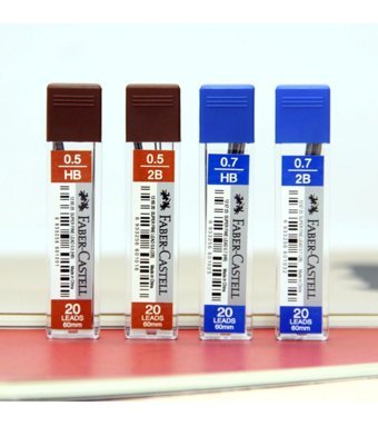 Faber-Castell HB-2B 0.7 mm 20'li Siyah Kalem Ucu 4 Adet