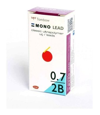 Tombow Mono 2B 0.7 mm 12'li Kırmızı Kalem Ucu 6 Adet