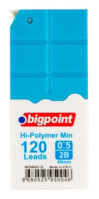 Bigpoint 2B 0.5 mm 120'li Mavi Kalem Ucu