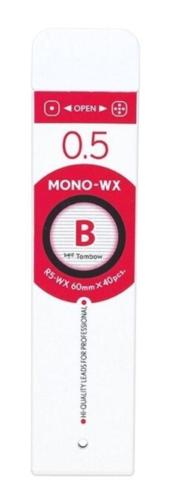 Tombow Mono-WX B 0.5 mm 40'lı Siyah Kalem Ucu 1 Adet