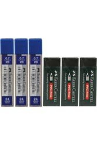 Faber-Castell 0.7 mm Kalem Ucu + 3 Boy Silgi