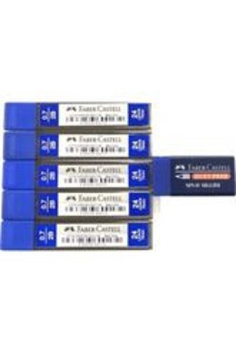 Faber-Castell 2B 0.7 mm 24'lü Gri Kalem Ucu + 5 Adet Sınav Silgisi