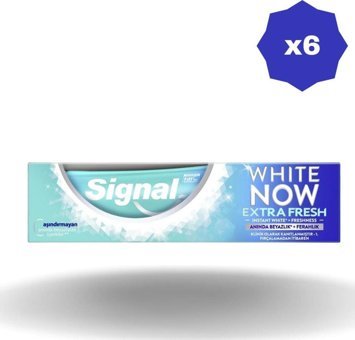 Signal White Now Extra Fresh Florürlü Diş Macunu 6x75 ml