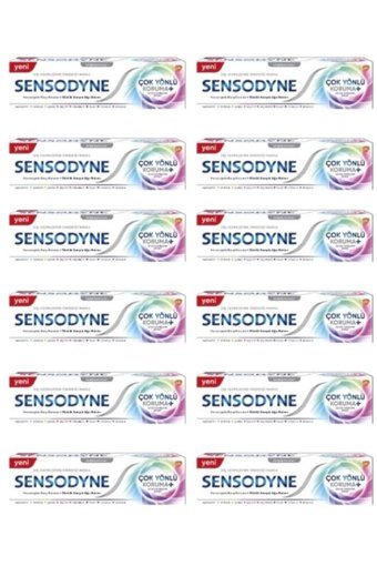Sensodyne Çok Yönlü Koruma Naneli Organik Florürlü Diş Macunu 12x50 ml