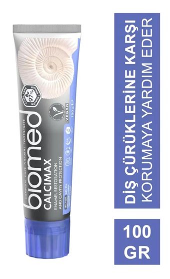 Biomed Calcimax Kömürlü Organik Florürlü Diş Macunu 100 ml