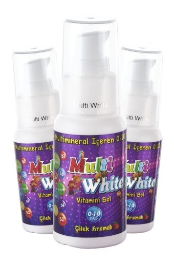 Multi White Çilekli Organik Florürsüz 0-10 Yaş Çocuk Diş Macunu 3x50 ml