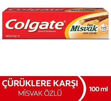 Colgate Çürüklere Karşı Misvaklı Florürsüz Diş Macunu 100 ml