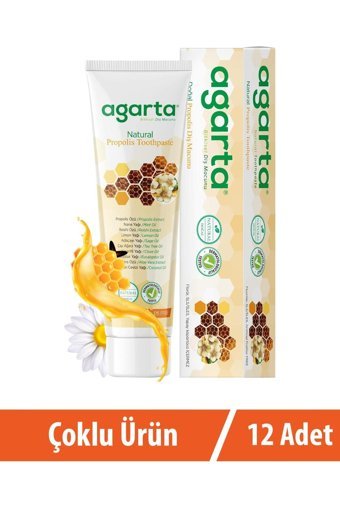 Agarta Propolisli Organik Florürlü Diş Macunu 12x100 ml