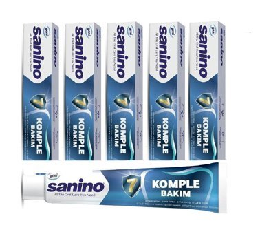Sanino Komple Bakım Naneli Florürsüz Diş Macunu 5x75 ml