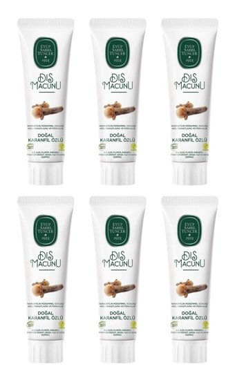 Eyüp Sabri Tuncer Karanfil Özlü Organik Florürsüz Diş Macunu 6x90 ml