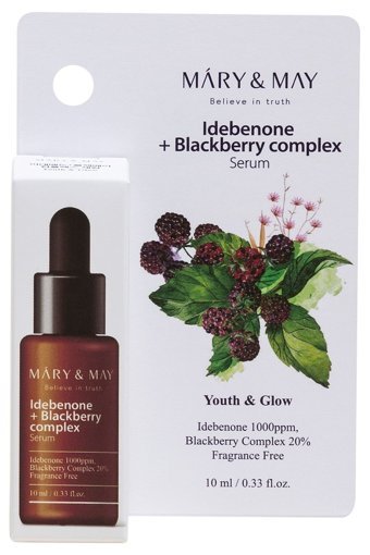 Mary & May Idebenone + Blackberry Complex Yüz Dolgunlaştıran Canlandırıcı Yaşlanma Kırışıklık Karşıtı Jel Yüz Serumu 10 ml
