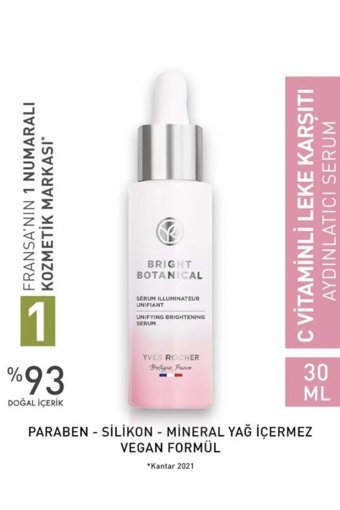 Yves Rocher Bright Botanical Yüz Dolgunlaştıran Canlandırıcı Yaşlanma Kırışıklık Karşıtı Jel Yüz Serumu 30 ml