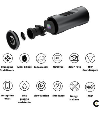 Cleep Pro Wifi 4K 60 Fps Aksiyon Kamera