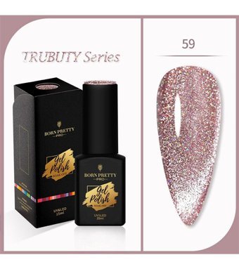 Born Pretty Trubuty No:59 Pembe Sedefli Kalıcı Simli Oje