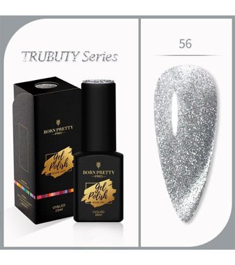 Born Pretty Trubuty No:56 Gri Sedefli Kalıcı Simli Oje