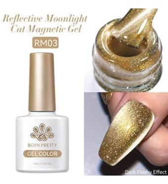 Born Pretty RM03 Gold Parlak Kalıcı Simli Oje