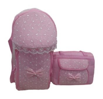 Guzummm 12 kg Kapasiteli Taşıma Askılı Portbebe+Bakım Çantası Pembe