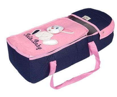 Rain Baby Tavşan Taşıma Askılı Portbebe Lacivert-Pembe