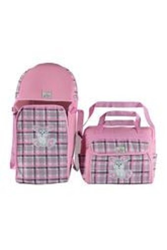 Rain Baby Tavşan Taşıma Askılı Portbebe+Bakım Çantası Pembe