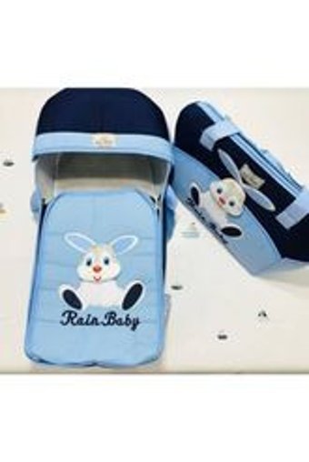 Rain Baby Lüx Taşıma Askılı Portbebe+Bakım Çantası Lacivert-Mavi