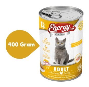 Energy Kısırlaştırılmış Tavuk Parça Etli-Soslu Yaş Kedi Maması 400 gr
