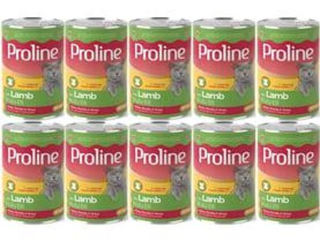 Proline Kuzu Eti Parça Etli-Soslu Yaş Kedi Maması 10x400 gr