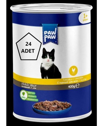 Paw Paw Tavuk Jöleli Yaş Kedi Maması 24x400 gr
