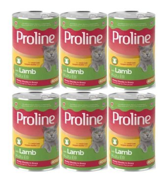 Proline Kuzu Eti Parça Etli-Soslu Yaş Kedi Maması 6x400 gr