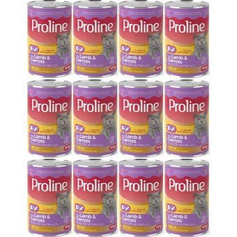 Pro Line Havuçlu-Kuzu Etli Parça Etli Yaş Kedi Maması 12x395 gr