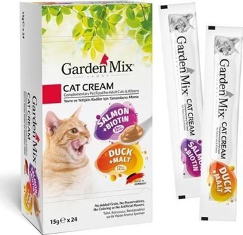 Garden Mix Cream Ördek-Somon Jöleli-Yaş Kedi Maması 24x15 gr