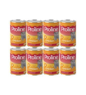 Proline Tavuk Parça Etli-Soslu Yaş Kedi Maması 8x400 gr