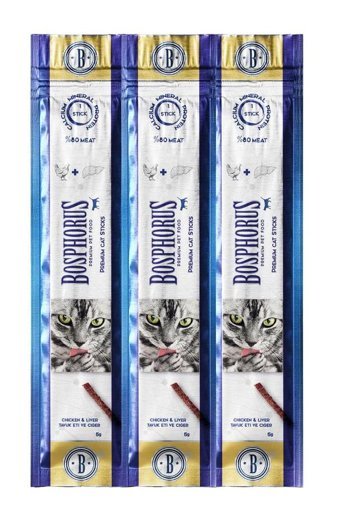 Bosphorus Stick Ciğer-Tavuk Jöleli-Yaş Kedi Maması 3x5 gr