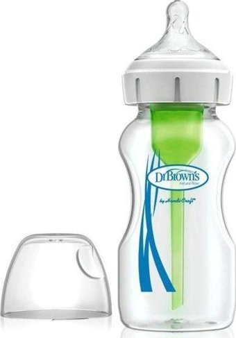 Dr.Browns No:2 Cam Gaz Yapmayan Antikolik Yenidoğan Yavaş Akışlı 0-3 Ay Şeffaf Damaklı Biberon Seti 270 ml
