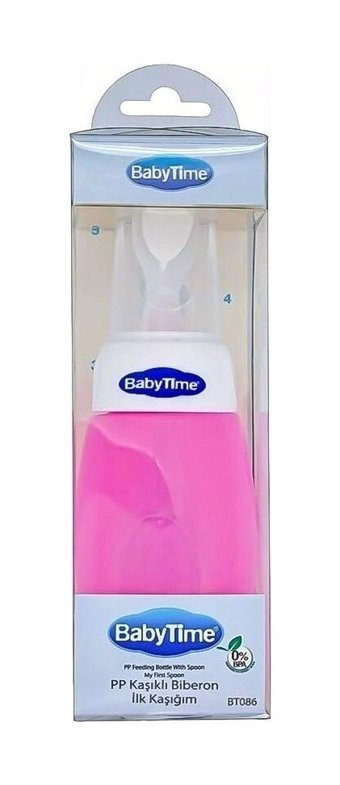 Babytime Polipropilen Yavaş Akışlı 6+ Ay Pembe Biberon Seti 120 ml